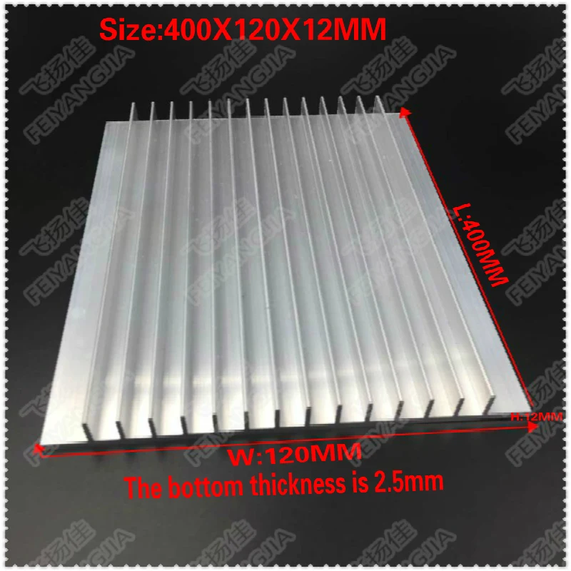 Heatsink 1PCS 400x120x12mm radiator Aluminum heatsink Extruded heat sink for LED Electronic heat dissipation cooling cooler