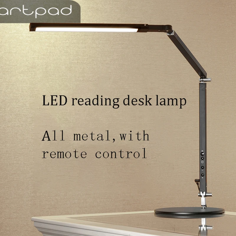 Artpad Modern LED Desk Lamp with Flexible Arm Dimmer Brightness Eye Care Work Office Table Lamp with Clip Clamp Remote Control