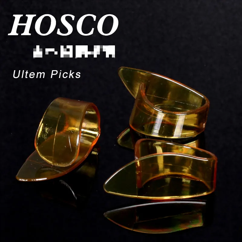 Hosco UL-TM Ultem Thumbpick with 2 Sizes Available for Acoustic Guitar Thumb Pick, Made in Japan Plectrum Mediator