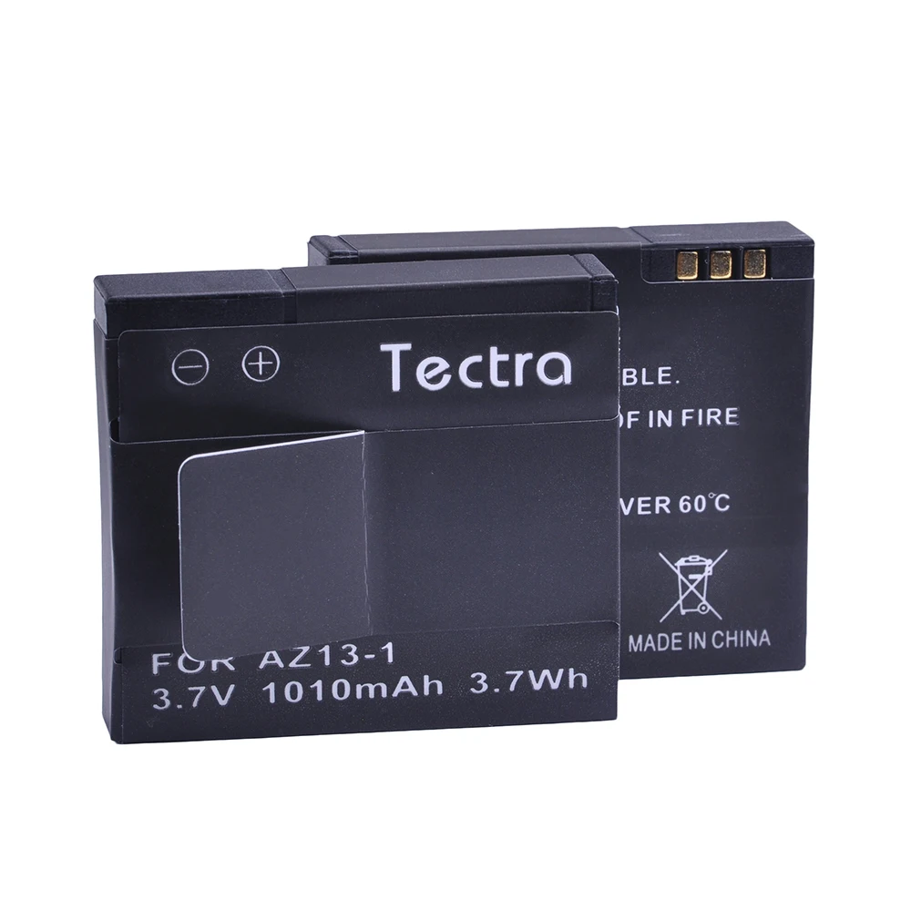 Tectra High Quality 3PCS 1010mAh AZ13-1 AZ13 Replacement Battery Batteria for Xiaomi Yi XiaoYi  Xiaomi yi Action Camera Battery