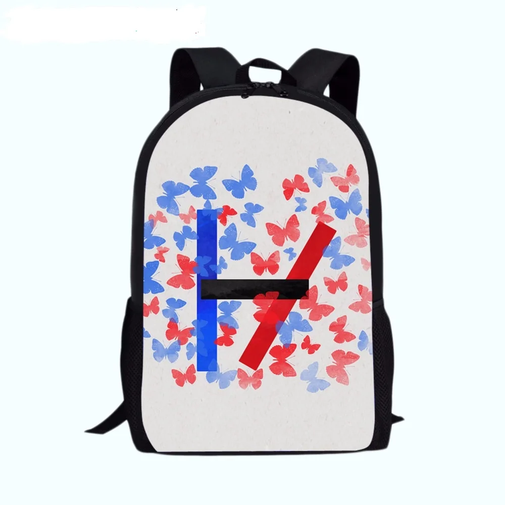 School Bags Twenty one pilots Backpacks rucksack black plecak Teenager Boys Girls Orthopedic Satchel wholesaleKids Bagpack