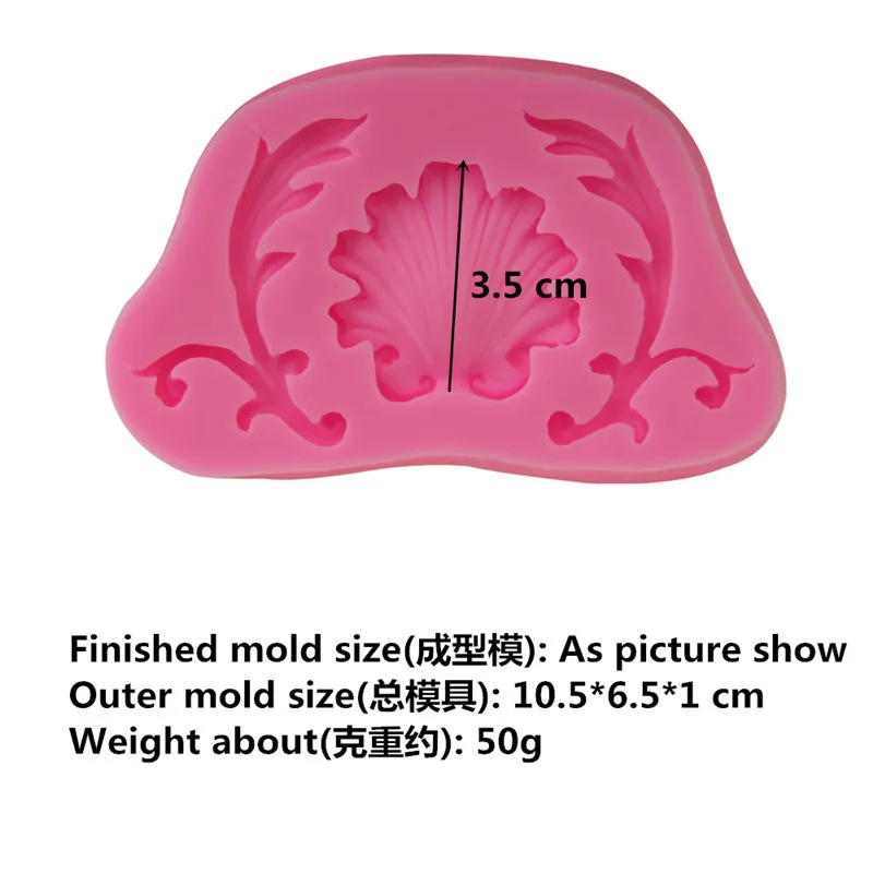 DIY Shell Seaweed Totem Cake Moulds Silicone Candle Mold Fondant Cupcake Soap Candy Chocolate Decoration Baking Tool FQ3407