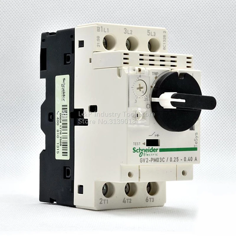 100% Nuovo Originale Schneider GV2-PM03C Motore Magnetico Interruttore di Protezione TeSys Deca GV2PM03C 0.25-0.4A 3P Aggiornamento In Nero