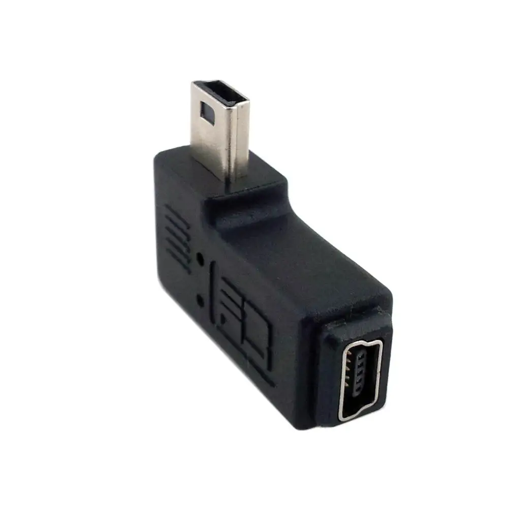 Mini USB elbow male to female 90 degree adapter Left and right angle Mini USB 5pin Extended adapter