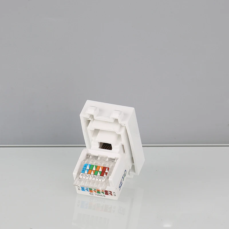 RJ45 5e LAN Internet Socket Cat5e Network Plug Ethernet Slot Wall Panel Compatible For Blank Wall Outlet Faceplate