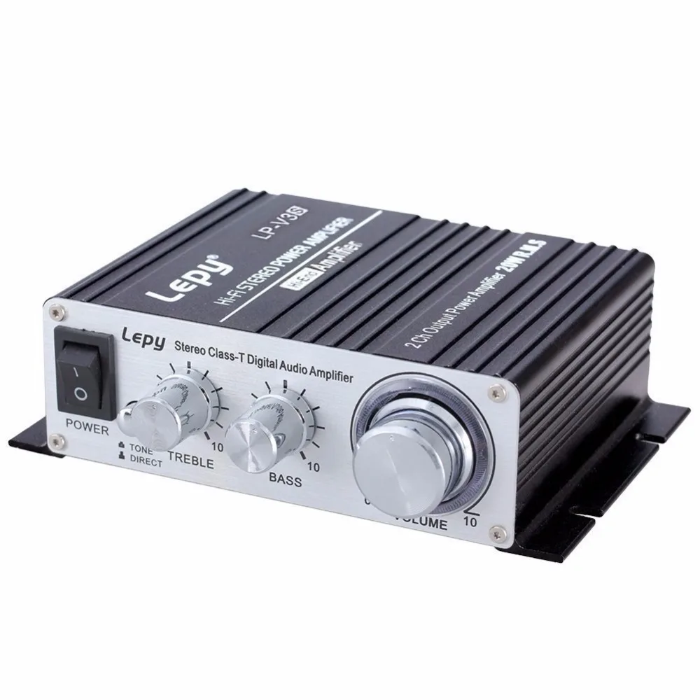 Lepy LP-V3S hi-fi amplificador de potência estéreo 2 ch 25wr.m.s alto-falante com 3.5mm entrada áudio 3.5mm mp3 soquete