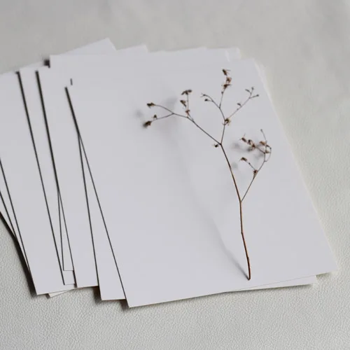 DIY  Freehand Drawing Created Card Paper Writing 350g White Message Card Product Dimensions 21X15cm Pack of 10 Pieces