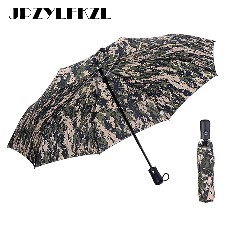 

Wind Resistant Three Folding Automatic Umbrella Rain Women Auto Luxury Big Windproof Umbrellas Men Frame Windproof 8K Parasol