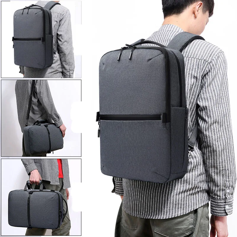Imagem -04 - Mochila Laptop Conversível Bolsa de Ombro Multifuncional Masculina para Viagem de Armazenamento