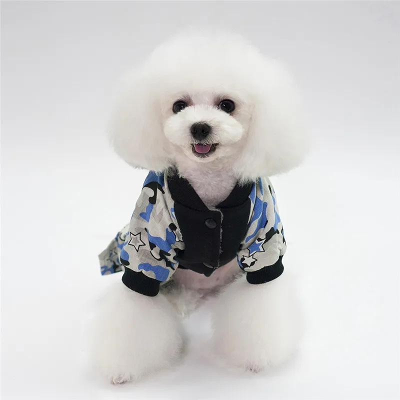 Fashion Dog Clothes Camouflage Pet Rompers Autumn Winter Jumpsuit For Small Dog Puppy(Teddy Yorkshire Terrier Chihuahua)