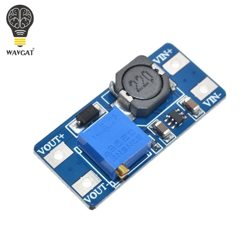 WAVGAT 5PCS MT3608 DC-DC Step Up Converter Booster Power Supply Module Boost Step-up Board MAX output 28V 2A For Arduino