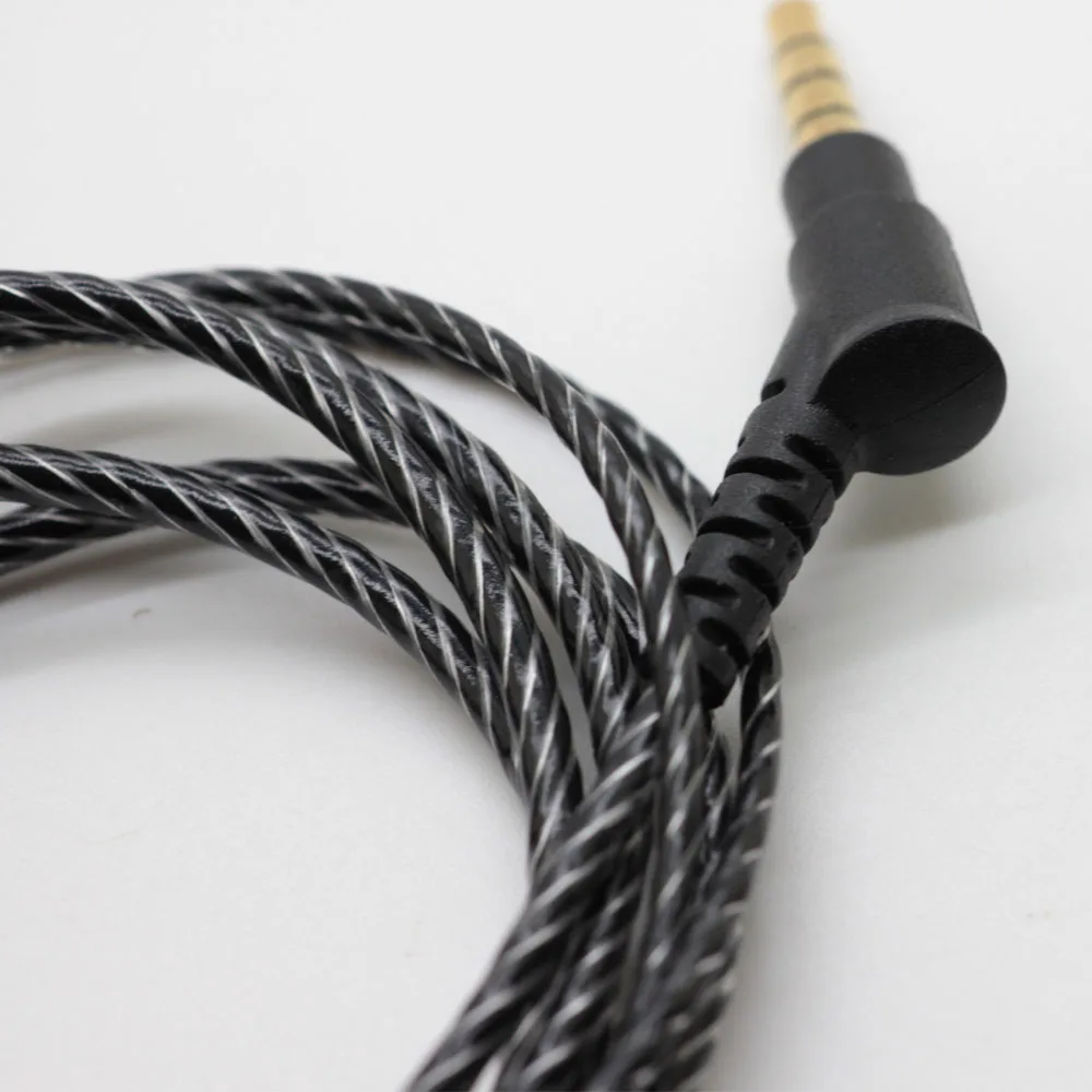 MMCX SE215 Cáp MIC Đơn Tinh Thể Đồng Dây Có Thể Tháo Rời Dây Cho Shure SE215 SE315 SE425 SE846 Tai Nghe Cáp