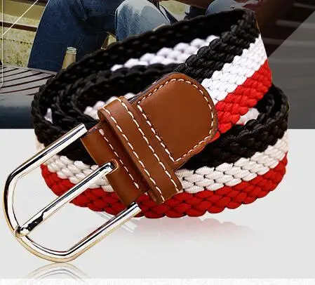 

10pcs/lot korean style unisex elastic kintted waistband female casual patchwork belt man fashion belt