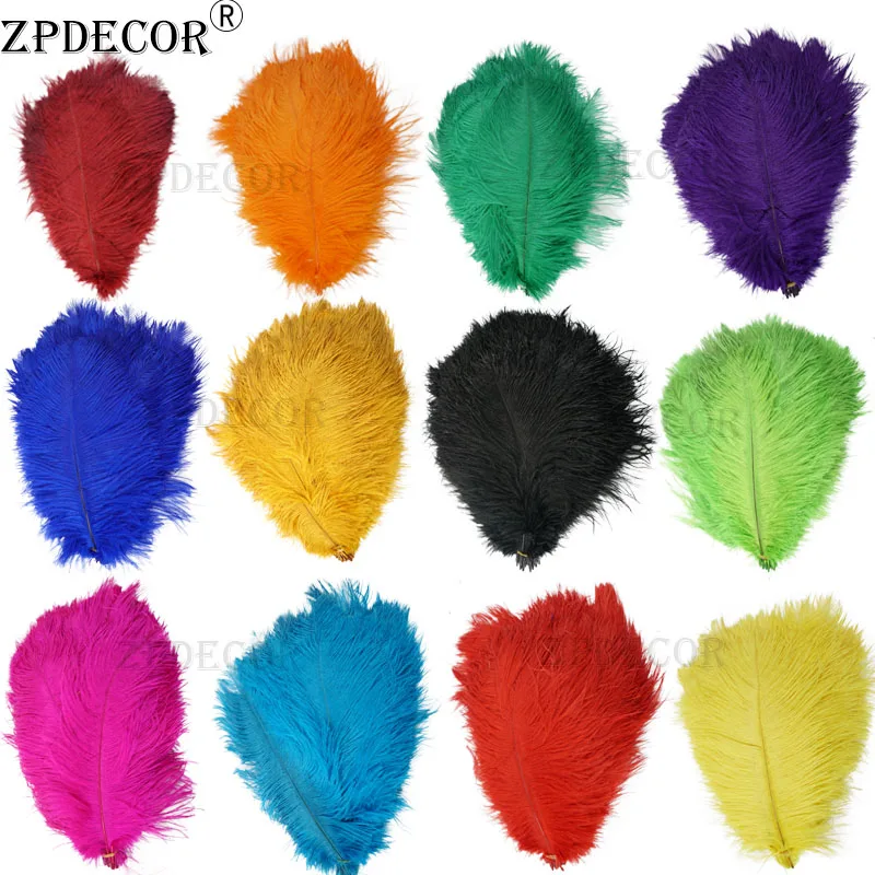 ZPDECOR 10-12 Inch 25-30 CM Standard Ostrich Feathers  for DIY  Jewelry Craft Making