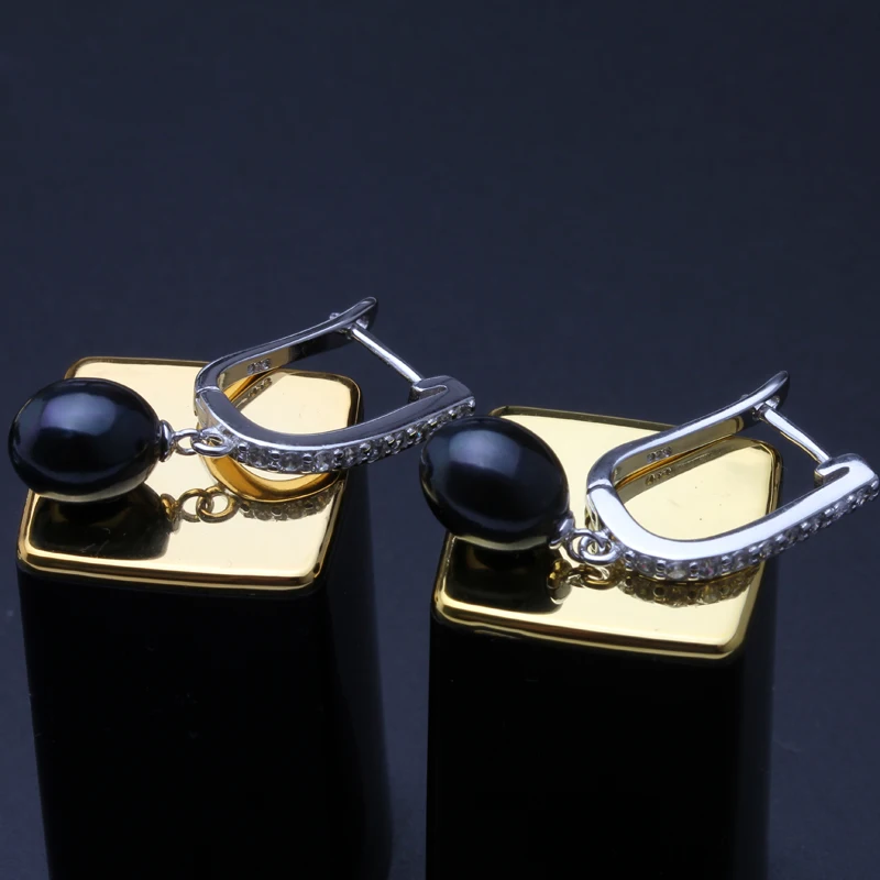 YouNoble Ohrringe aus echtem Silber 925, Perlen, Hochzeit, natürliche Süßwasserperlen, Tropfenohrringe, Geburtstagsgeschenk, Tochter, Rosa, Weiß – Detail 2