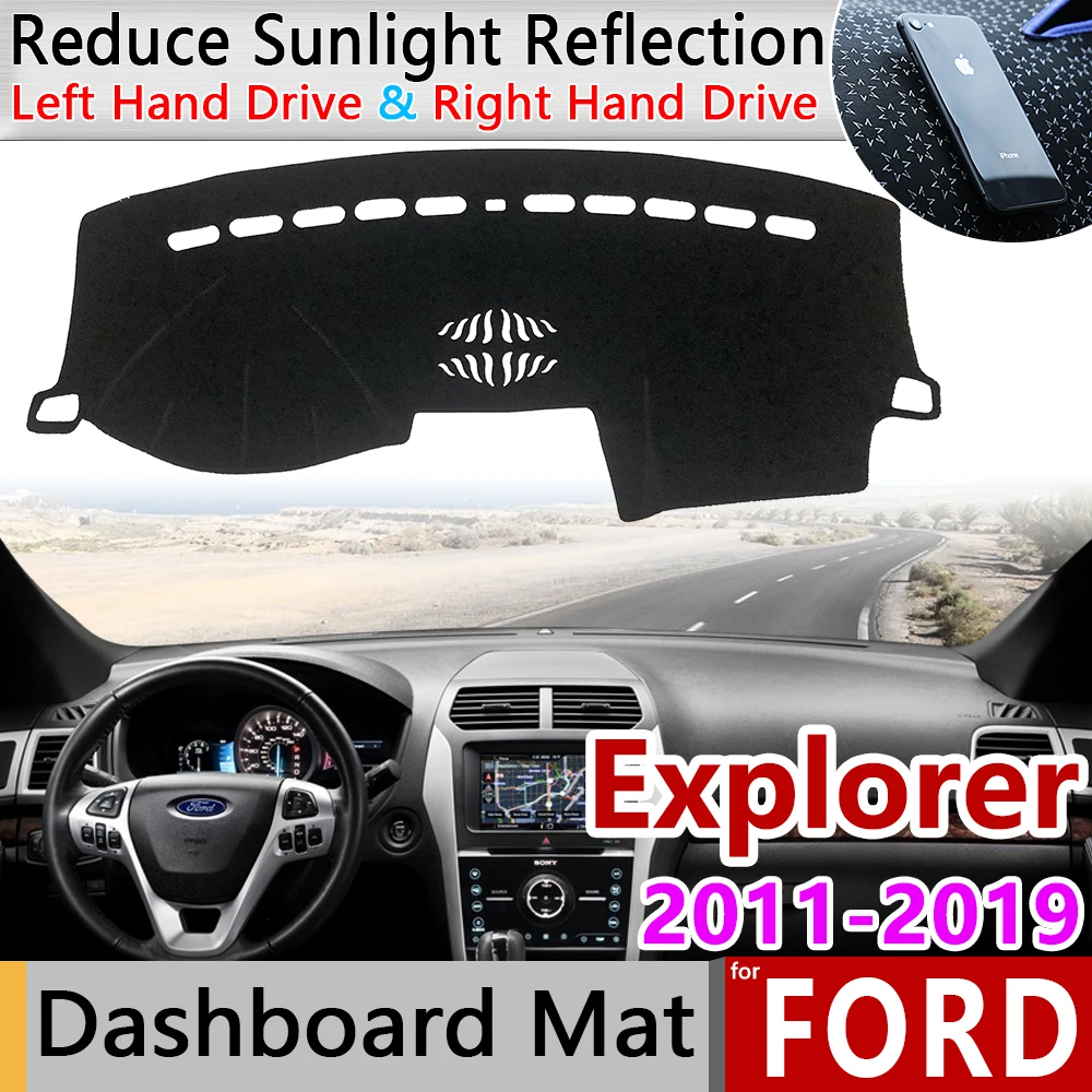

Для Ford Explorer 2011 ~ 2019 U502 MK5 Противоскользящий коврик, коврик на приборную панель Зонт приборной защиты аксессуары 2013 2015 2017 2018