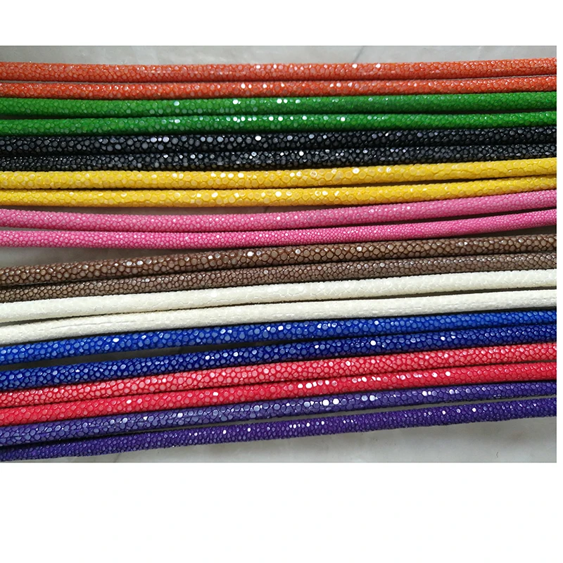 Beichong Real Stingray Leather cord 5mm Diameter Colorful Cord for Stingray Bracelet Making