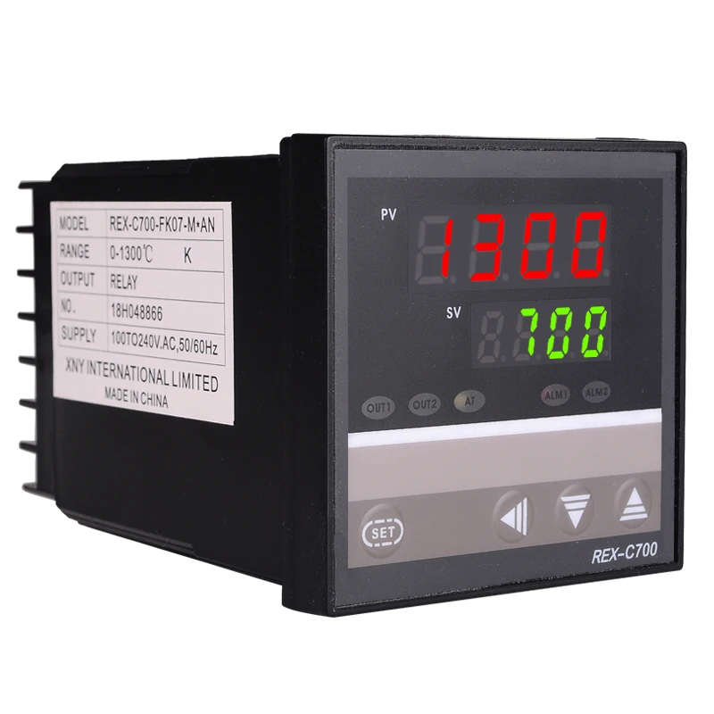 NEW 1PCS AC 220V Oven Temperature Controller RKC REX-C700 Thermocouple/PT100 Input Relay Output 72*72mm