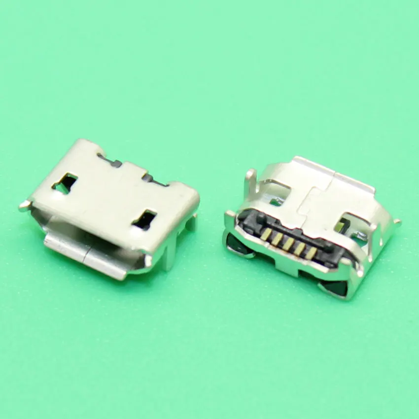 50 piezas de conector Micro USB de 5 pines, tipo V8, puerto de carga y datos SMD/DIP 2