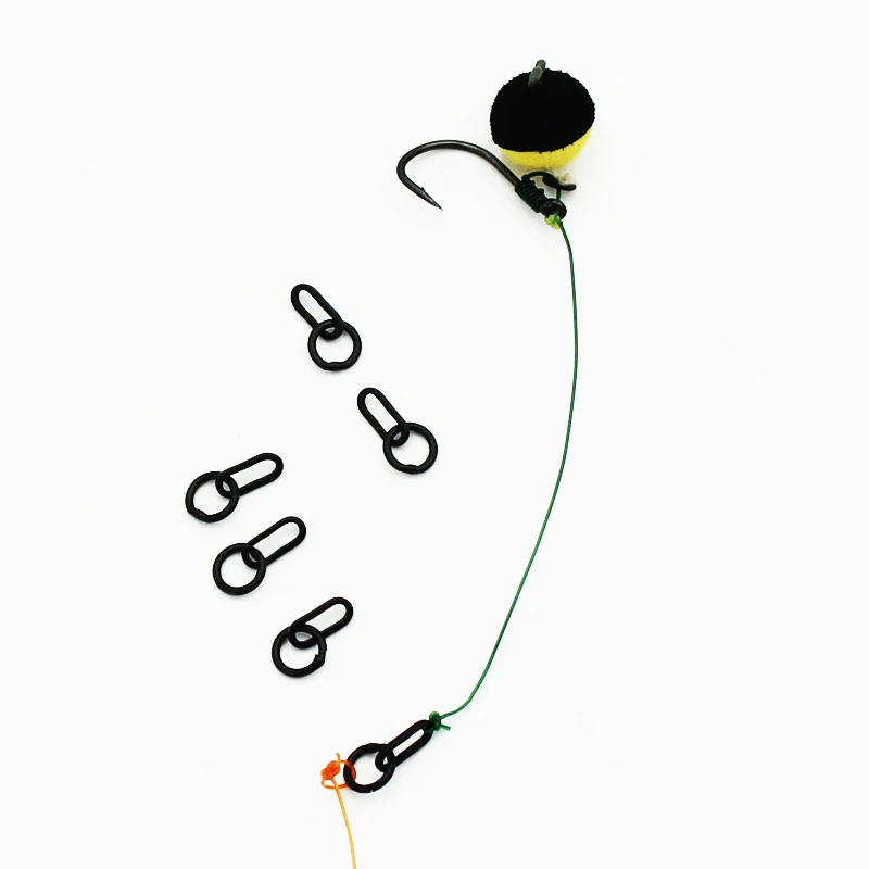 

20Pcs Metal Carp Fishing Rig Rings Chod Rig Double Rings Tackle Micro Hook Rings Connector Carp Fishing Hooks Tackle Accessories