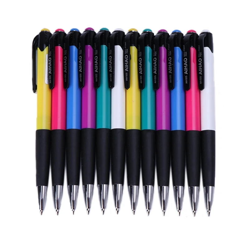 12Pcs 0.7mm Ballpoint Pen Roller Ball Blue Ink Office School Supplies Stationery  With Retail Package Feb7