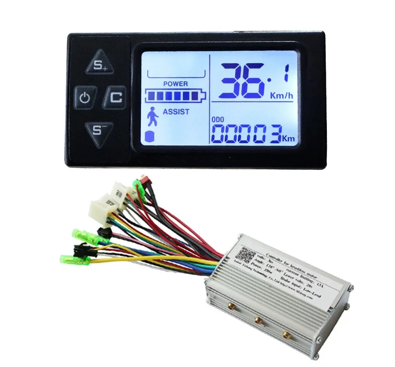 Free Shipping 250W or 350W 36V DC brushless motor control panel Liquid crystal display LCD controller E-bike electric bicycle