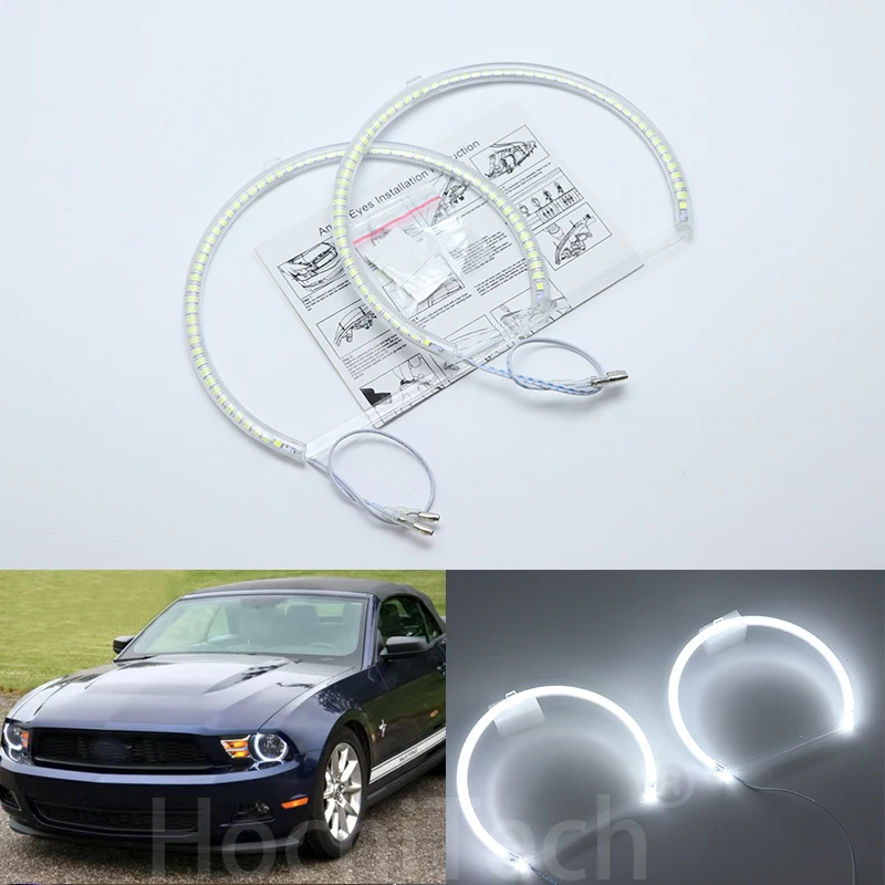 Ultra bright SMD white LED angel eyes  ring kit daytime running light DRL For ford mustang 2010 2011 2012 Car Styling