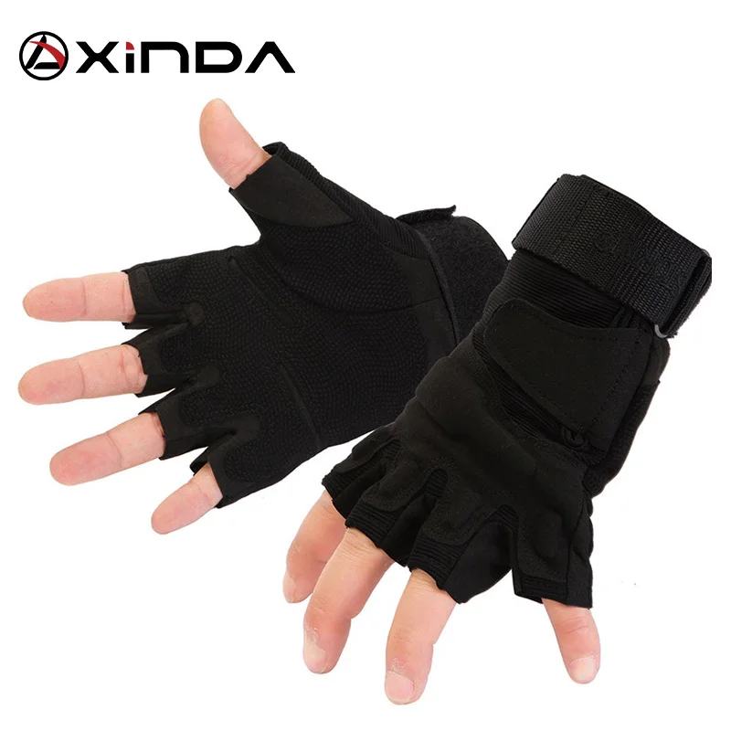 Najwyższej jakości XINDA profesjonalne sporty outdoorowe rękawice Half Finger Tatics Rock Climb Downhill piesze wycieczki konna rękawice antypoślizgowe