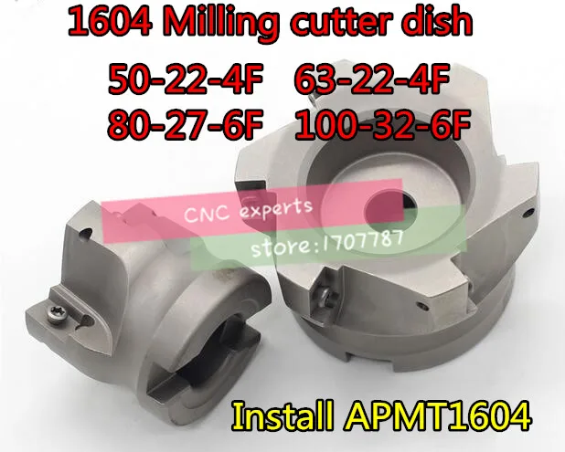 BAP400R 50-22-4F 63-22-4F 80-27-6F 100-32-6F CNC APMT1604 Milling cutter dish Install APMT1604 Carbide insert Free shipping