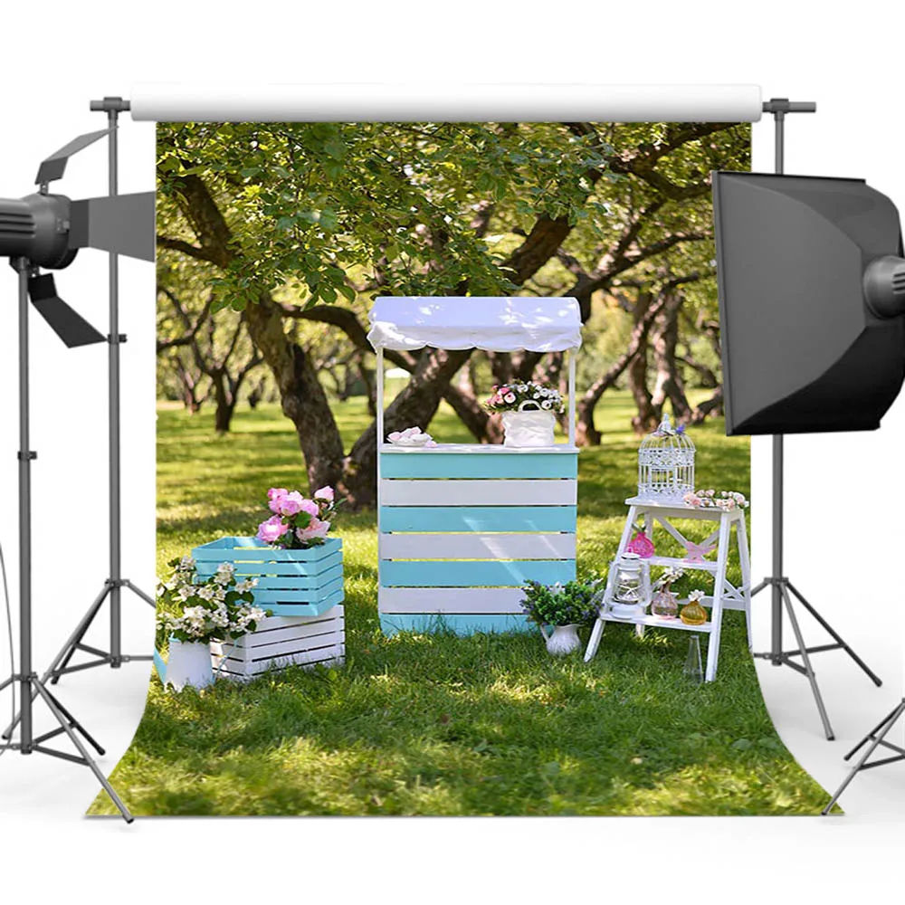 

Garden Background for Photography Potted Plants Backdrop for Photographic Studio Computer Printed S-3065