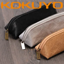 Japan KOKUYO SSORT Vintage Tyvek Paper Pencils Bags Waterproof Stationery Storage Supplies WSG-PC102