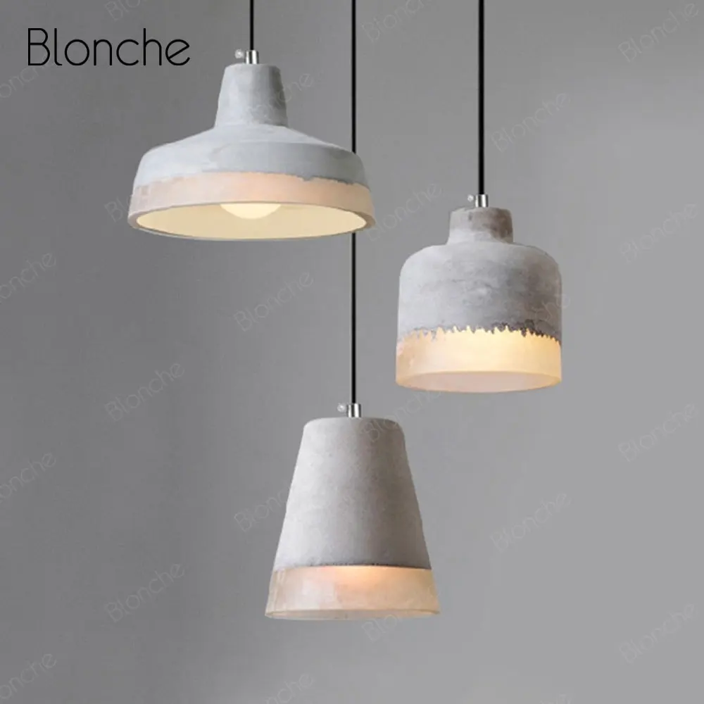 

Vintage Industrial Pendant Lights Loft Decor Cement Pendant Lamp for Home Kitchen Light Fixture Dining Room Cafe Bar Nordic Lamp