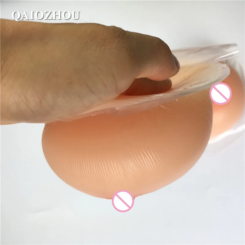 

1600 g/pair 85E 90E realistic silicone breast form for crossdressing self adhesive fake boob prosthesis CD TD