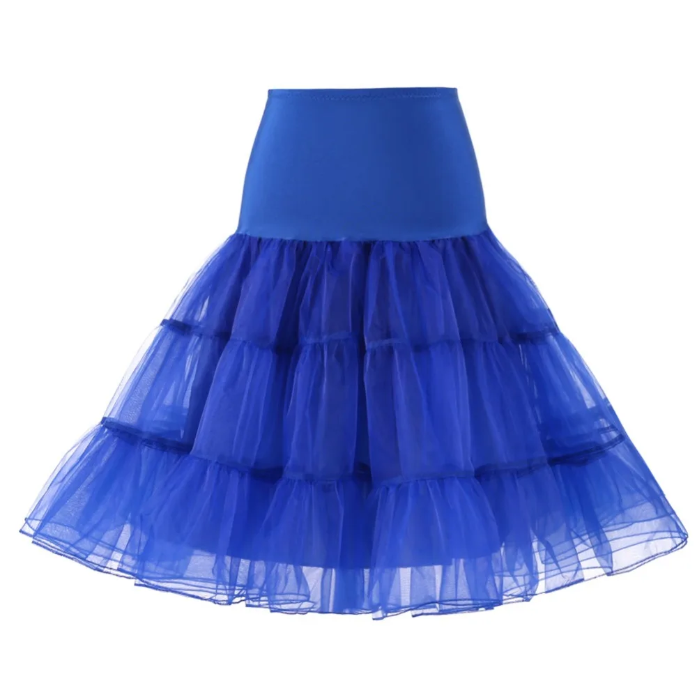 Freies Kurze Organza Halloween Petticoat Lolita Rockabilly Rüschen Vintage frauen 50s Krinoline Tutu Unterrock 26 "Für Cosplay