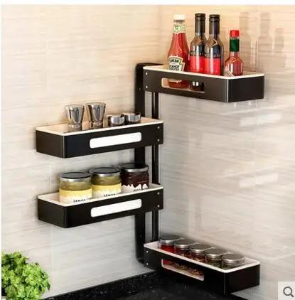 Kitchen shelves. Rack of rotators. Multi-functional storage shelves..