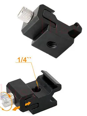 Hot Shoe Flash Stand Adapter With 1/4