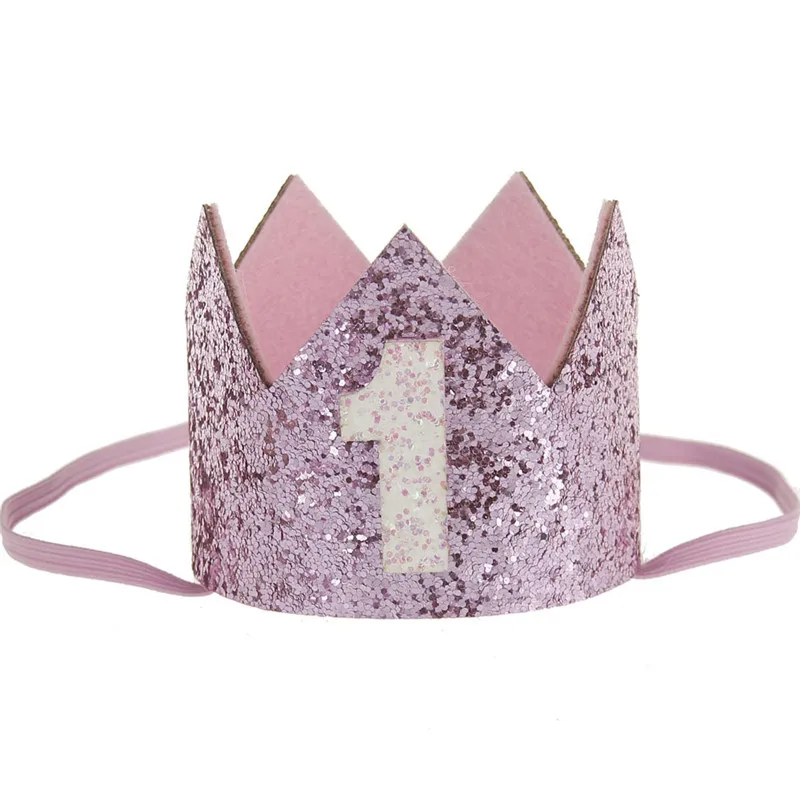 Chicinlife Baby Girl First Birthday Hat Headband Crown 1/2/3 Year Old Princess Hairband  photo props Baby Shower party supplies