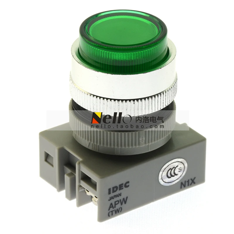 [SA]Izumi IDEC TW Series 22mm indicator APW1B22DG flat head shape ( available lettering ) AC / DC24V--10pcs/lot