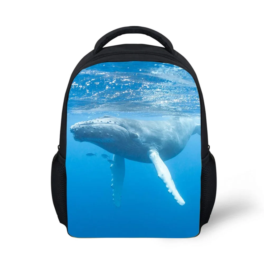 light school bag cool whale humpback design backpack girls boys book bag kids daypack Durable light weight backpack Eco-friendly