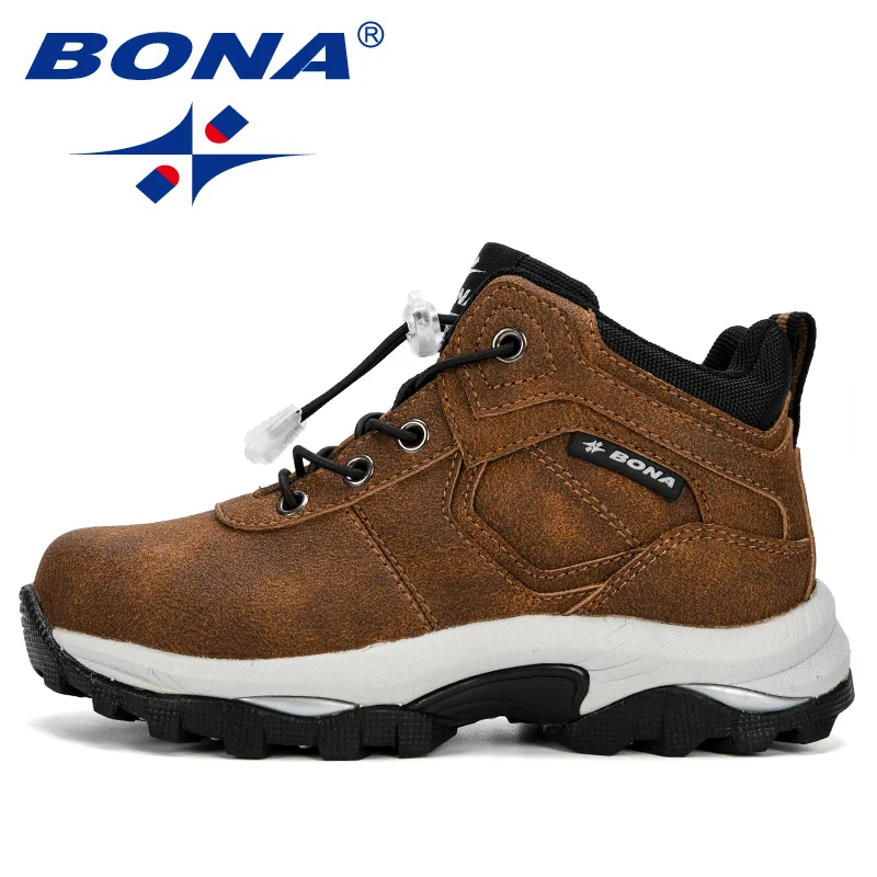 BONA-Baskets en cuir synthétique pour garçons et filles, chaussures de sport confortables et décontractées pour enfants