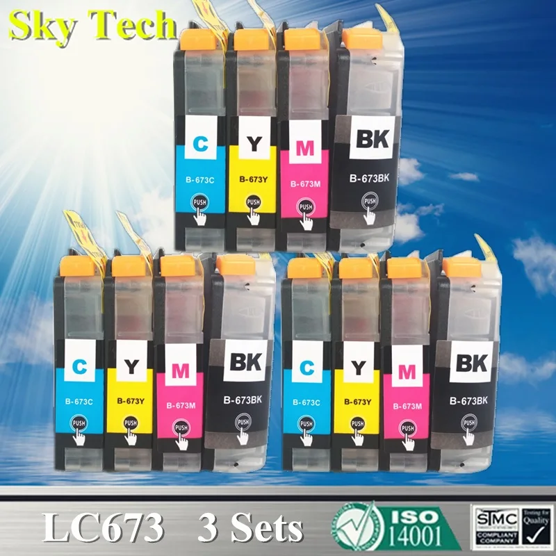 

Compatible Ink cartridge For Brother LC673 LC-673 , For Brother MFC-J2320 MFC-J2720 . [ For Africa and Middle East ]