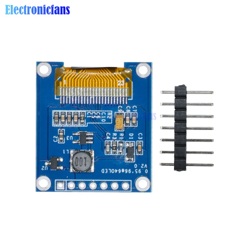 0,95 Zoll 96x64 SPI Vollfarb-OLED-Display DIY-Modul 7-Pin Kompatibel mit Arduino SSD1331 Treiber-IC für 3,3V 5V Systeme – Detail 11
