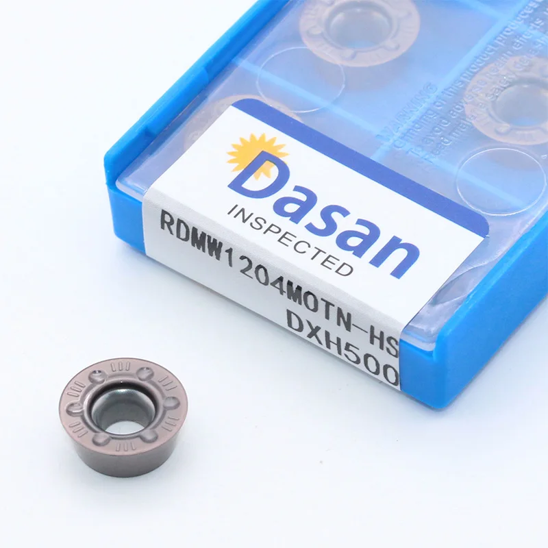 10PCS RDMW1204 Milling Inserts High Quality Solid Carbide Round Blades CNC Lathe Face Mill Cutter EMRW Tool for Hard Steel