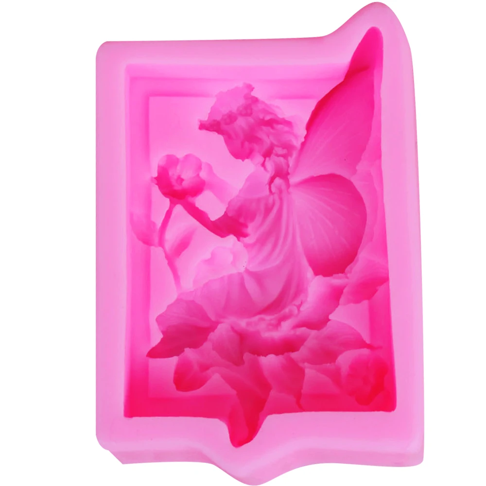 M154 Flower Fairy 3D Candle Soy Wax Mould Scented Soap Handmade Silicone Mold Plaster Resin Clay Diy Craft Home Decoraion