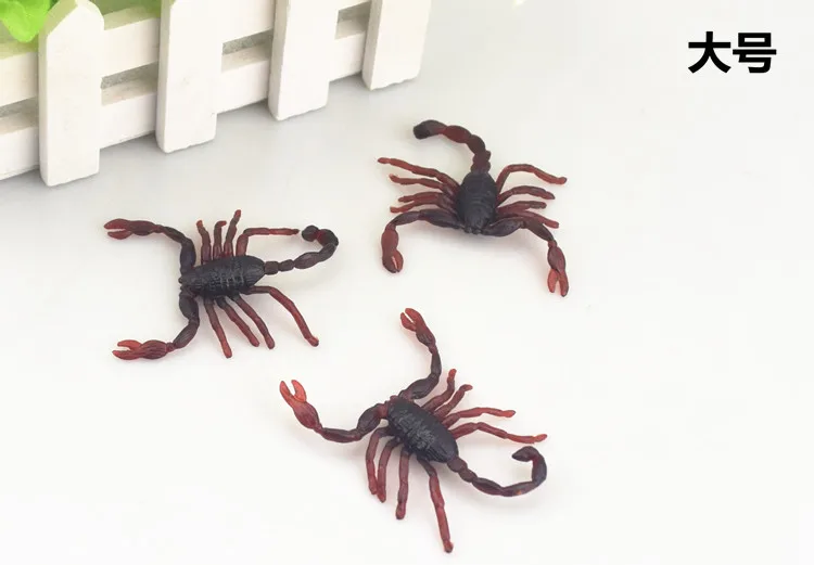 10Pcs ตลกกลัว Trick Joke ของเล่นพิเศษเหมือนจริงจำลองปลอมแมลงสาบ Scorpion Gecko งูแมลงสาบของเล่น