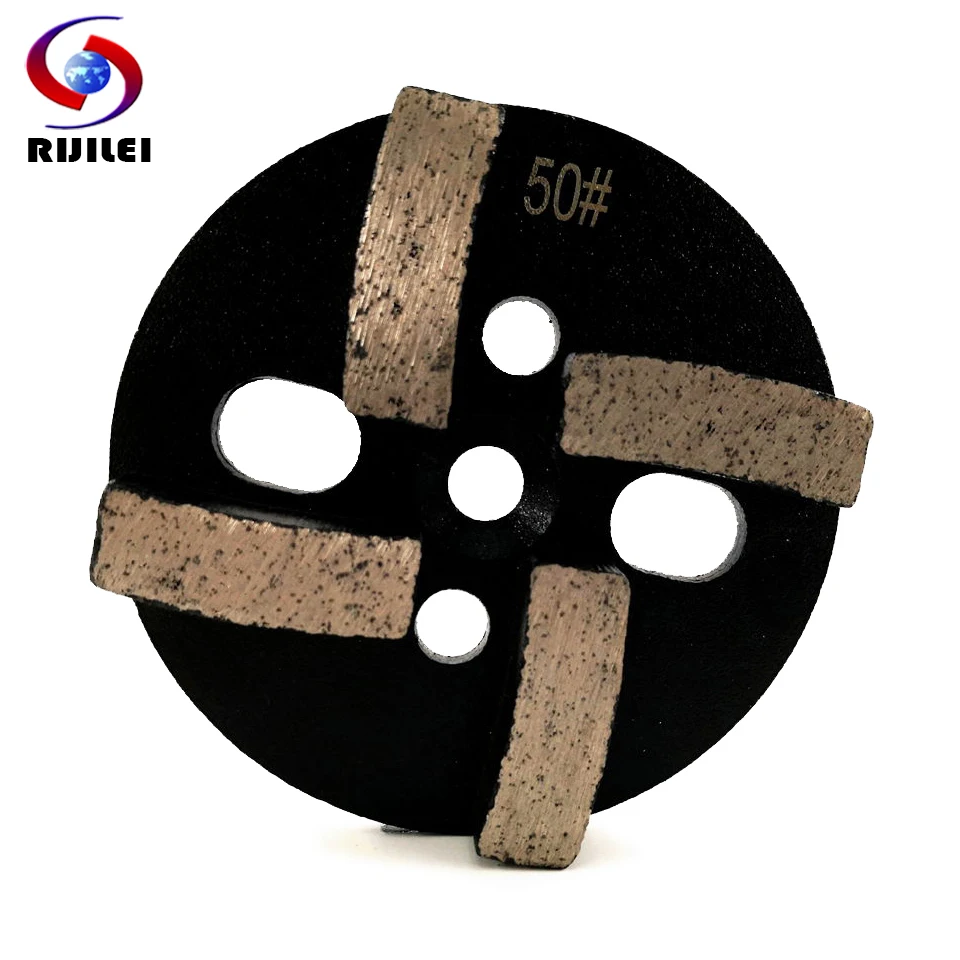 RIJILEI 3PCS/Set 4Inch Diamond Grinding Plate For Concrete Floor Diamond Grinding Shoes For Stone Diamond Grinding Disk ZJ03