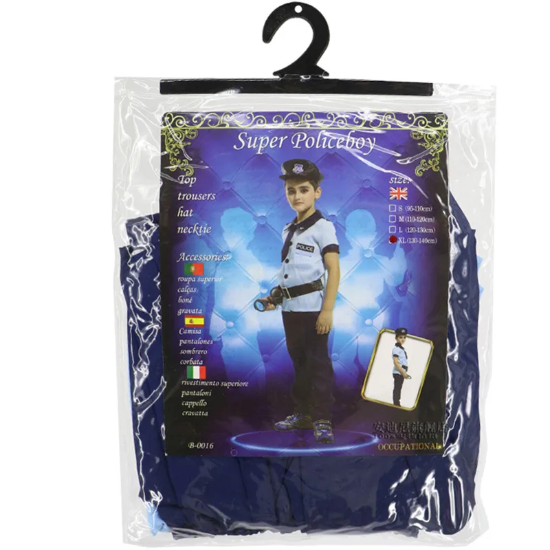 Kinder Jungen Polizist Kostüm Polizeiuniformen für Neujahr Weihnachten Karneval Halloween Kostüm Kinder Cosplay Kleidung