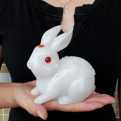 

A Wanlang lucky rabbit rabbit s ornaments zodiac jewelry creative wedding rabbit rabbit jade ornamentsroom