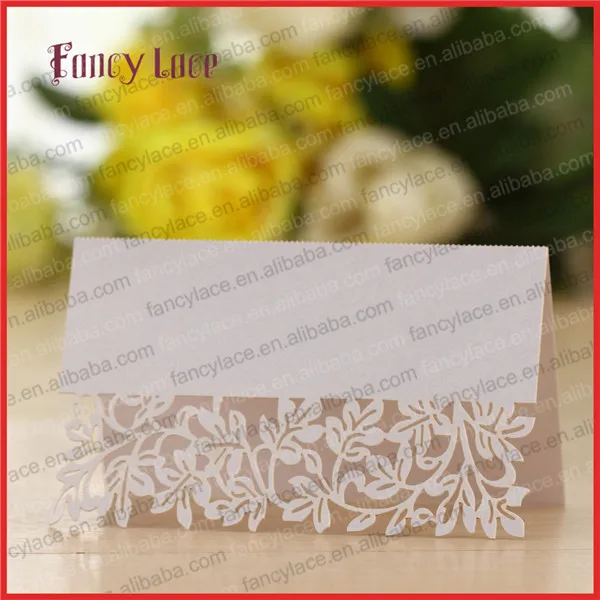 

30PCS Hot Sale Laser Cut diy Flower Wedding Decorative Place Name Card Table High Quality Paper Vine Seat Cards for Party Favor