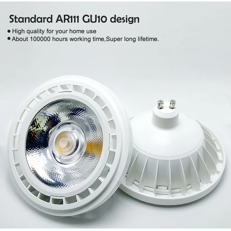 AR111 GU10 LED Lamp Bulb Dimmable 12W 20W 25W COB ES111 LED Spotlight Lighting AC 110V 220V Warm White Cold White